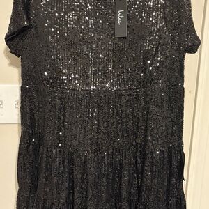 Black Sequin Dress